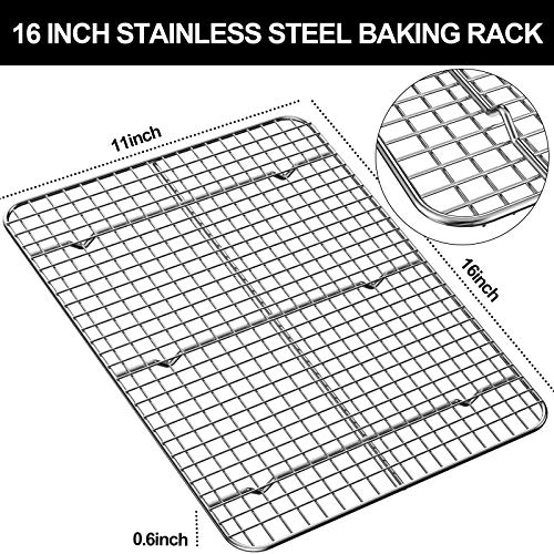Baking Sheet with Silicone Mat, Umite Chef 16 x 12 x 1 inch Cookie
