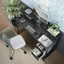CubiCubi 47 Inch Computer Desk with Drawers and
