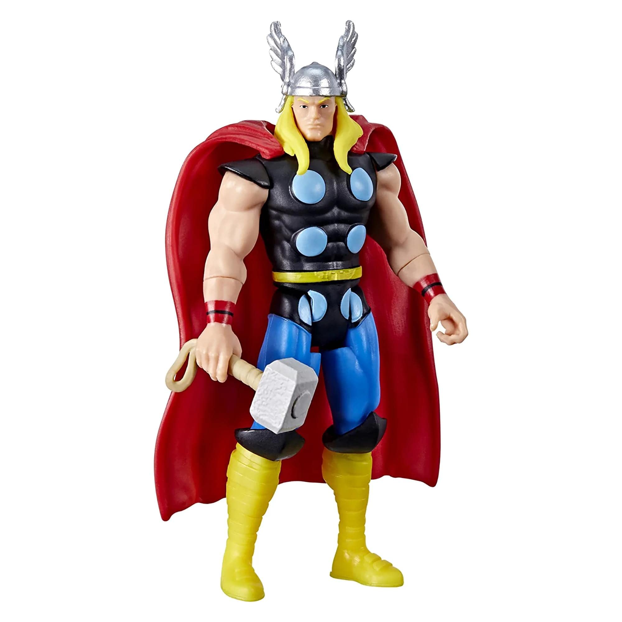 Marvel Hasbro Legends Series 3.75-inch Retro 375 Collection Thor Action Figure Toy, 1 Accessory, Multicolor, F3819
