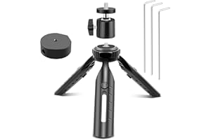 GUNOVY Starlink Mini Mount, Adjustable Tripod Mount for Starlink Mini Aluminum Alloy Tripod Mount Adapter 1/4" 20 Threaded with 1/4" Swivel Mini Ball Head Screw Tripod Mount for Starlink Mini Antenna Black
