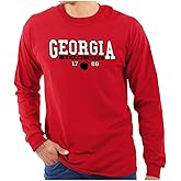 Georgia GA Athletic Peach Souvenir Long Sleeve Tshirt Men Women
