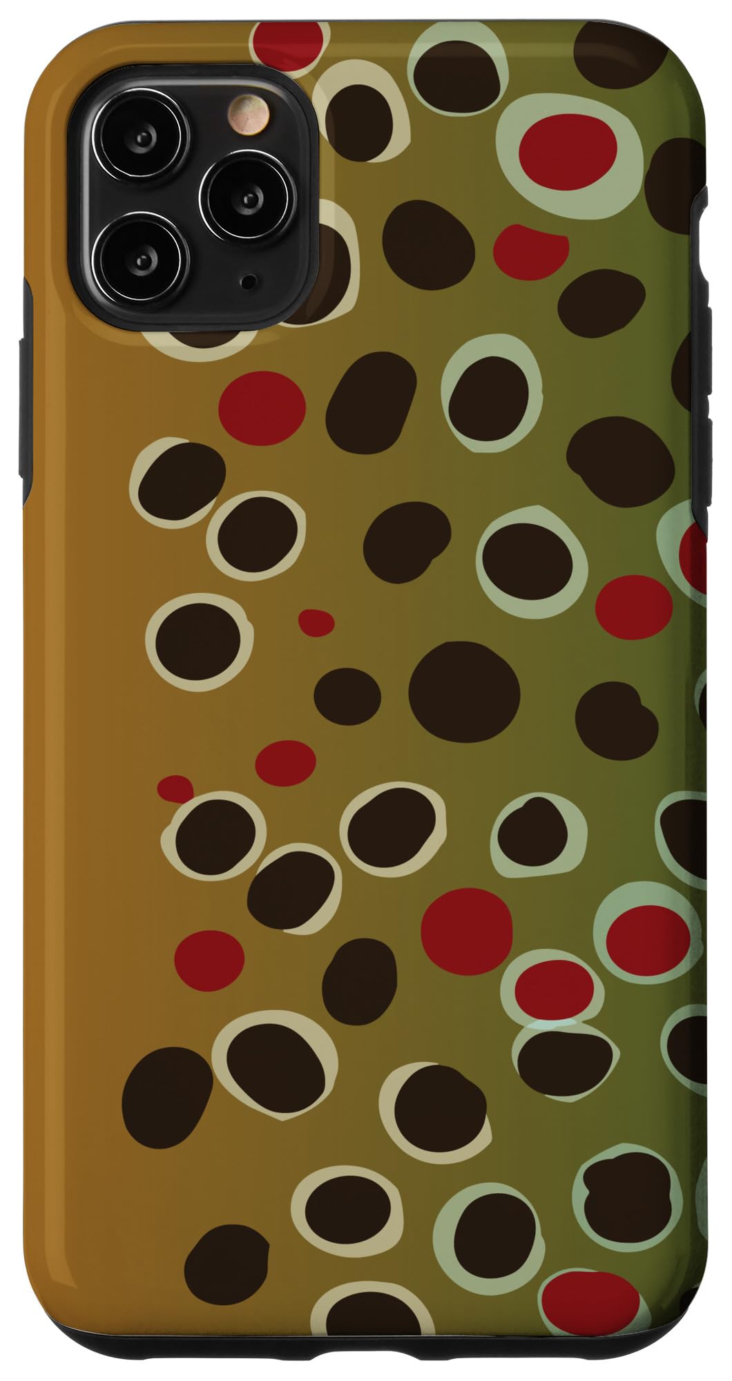 Brown Trout Spots Pattern Fish Art Trout Fishing Fly Fishing Case for iPhone 11 Pro Max