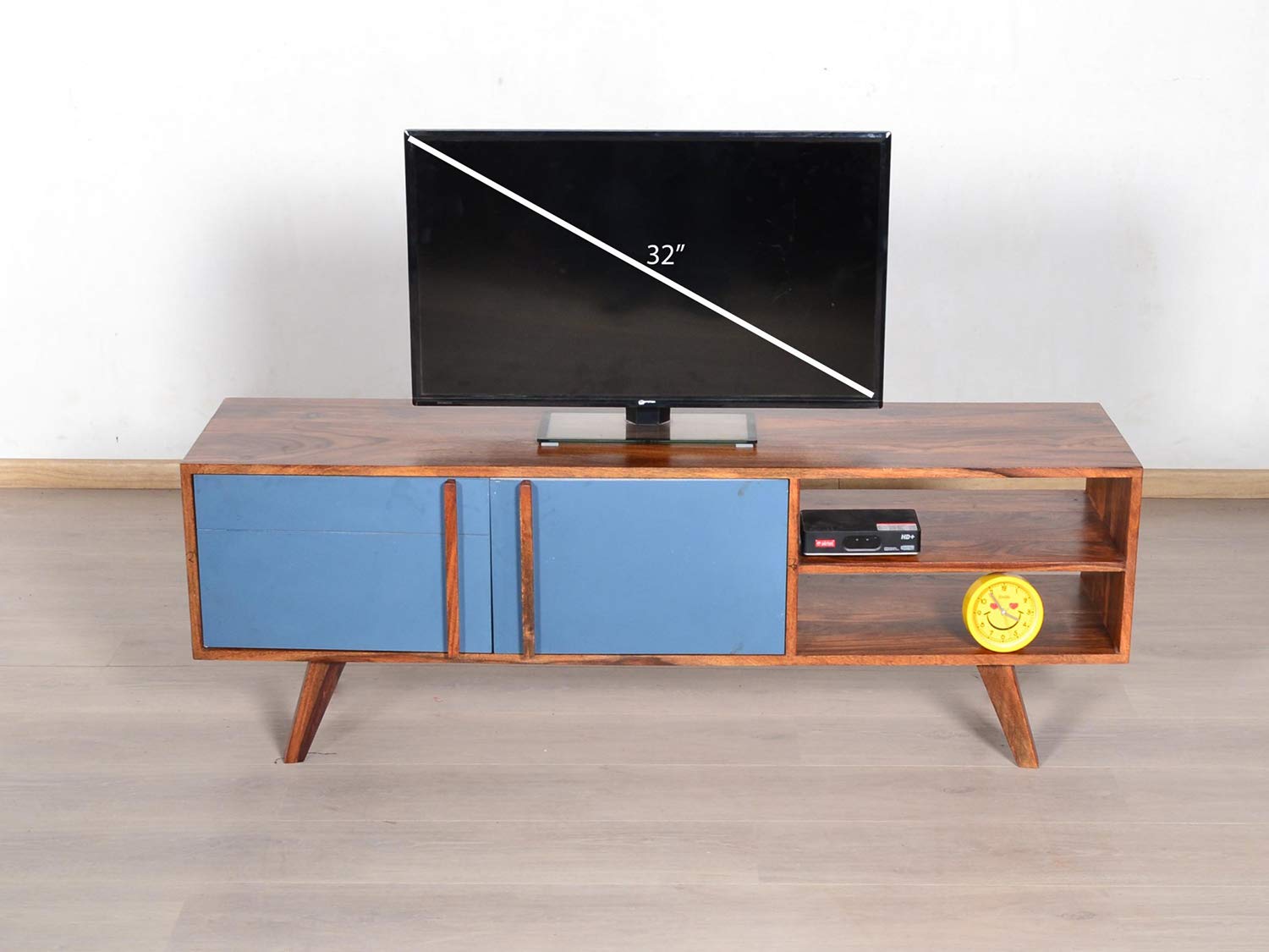 Thd The Home Dekor Omega Solid Wood T V Cabinet With Shelves