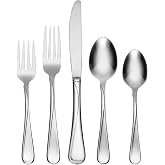 Oneida Flatware Flight Silver 18/0 Silverware Set for 4, (20-Piece) | silver | light weight | stainless steel | dishwasher safe do not soak in water | cutlery knives forks spoons serving utensils