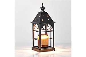 Depisuta Candle Warmer Lamp, Metal Vintage Adjustable Aromatherapy Wax Melting Lamp with Timer and Dimmable Warm Light, Elect