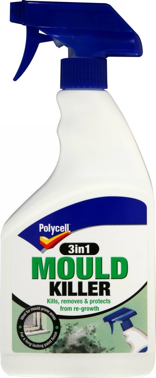 Polycell Mould Killer Spray 500ml - Powerful Fungicide for Mould Removal