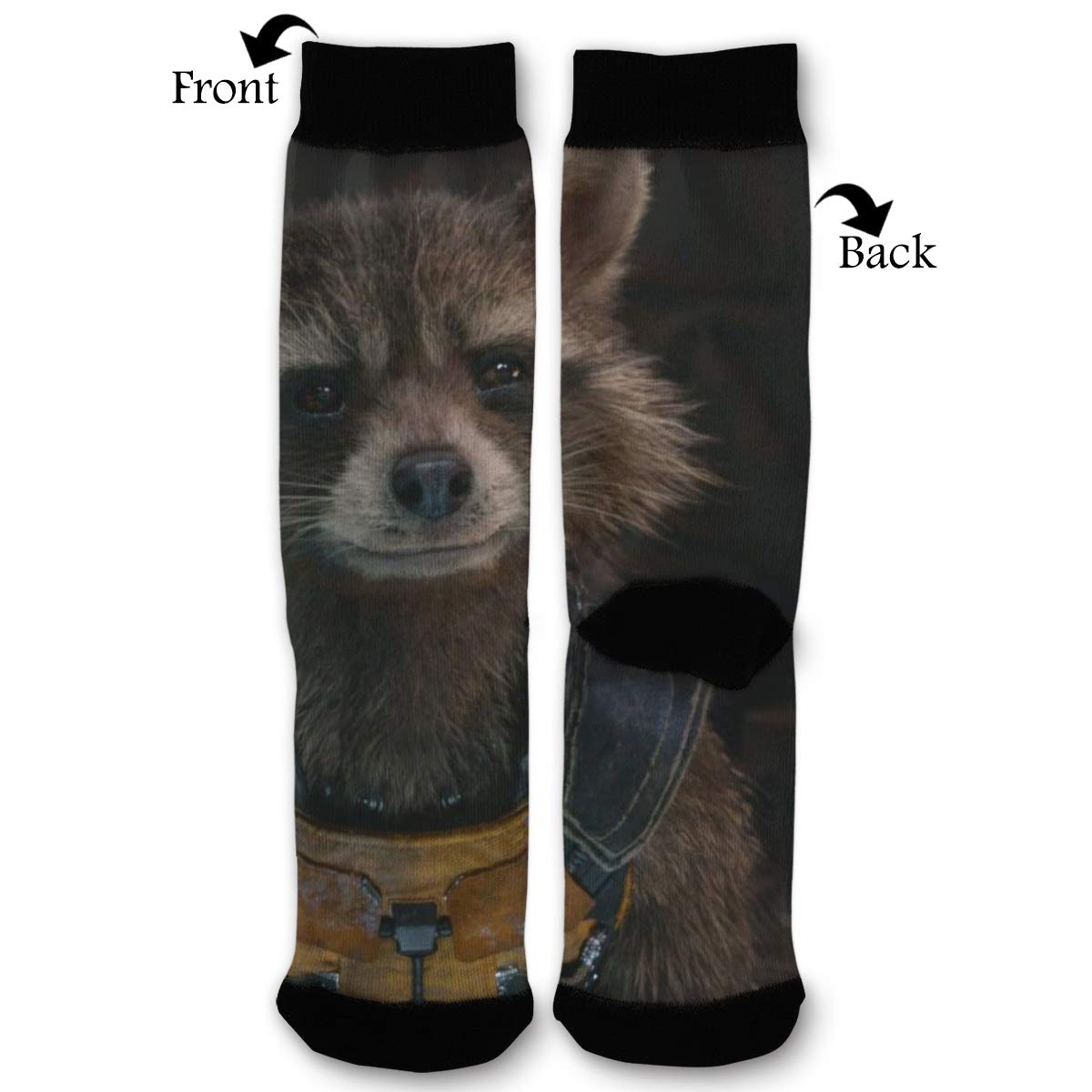 BLongTai Knee High Compression Socks Rocket Raccoon Guardians of The