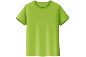 Neck Top Short Sleeve Plain Top Tees Boy & Girl Unisex Toddler Children Crew Neck T Shirt Teen Boys Formal Shirt