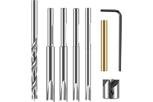 8Pcs Pen Barrel Trimmer Kit High Speed Steel Pen Mill Trimmer with 3/4inch Cutting Head Woodworking Mill Trimmer Cutter Pilot