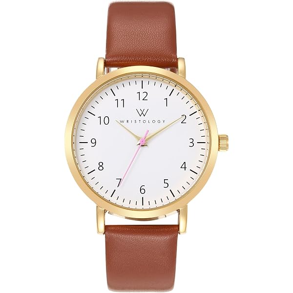 Women’s Classic White Dial Watch with Brown Patterned Strap Seiko Quartz White Dial Brown Leather Ladies Watch SWR072P1  main image 4