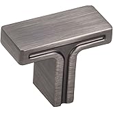 Jeffrey Alexander 867BNBDL Anwick 1-3/8" L Rectangle Cabinet Knob in Brushed Pewter