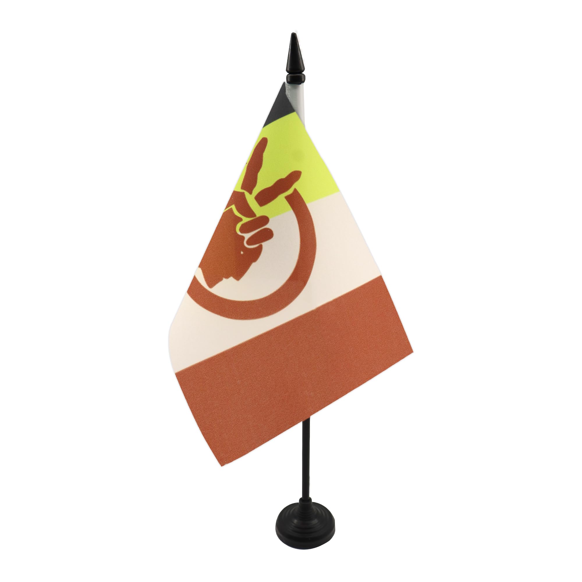AZ FLAG American Indian Movement Table Flag 5'' x 8'' - Native American tribe Office Decoration 100% Polyester 21 x 14 cm - Mini Desk Flag with Pole and Black Plastic Base