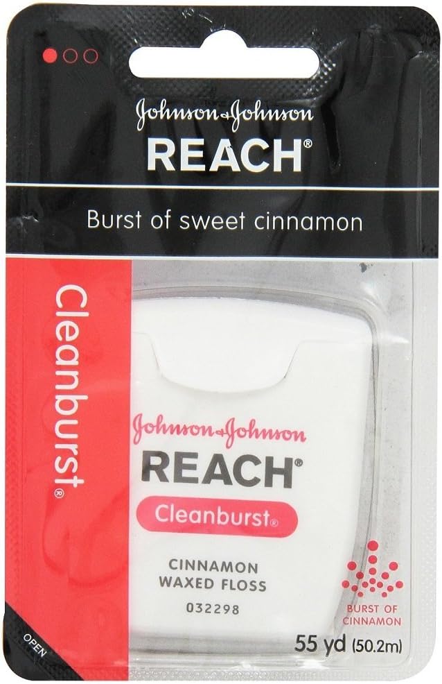 Reach Clean Burst Dental Floss, Waxed, Cinnamon, 55 yds (3