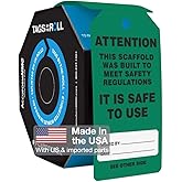 AccuformNMC 100 Scaffolding Tags by-The-Roll, Attention - Scaffold is Safe to Use, US Made OSHA Compliant Scaffold Tags, Wate