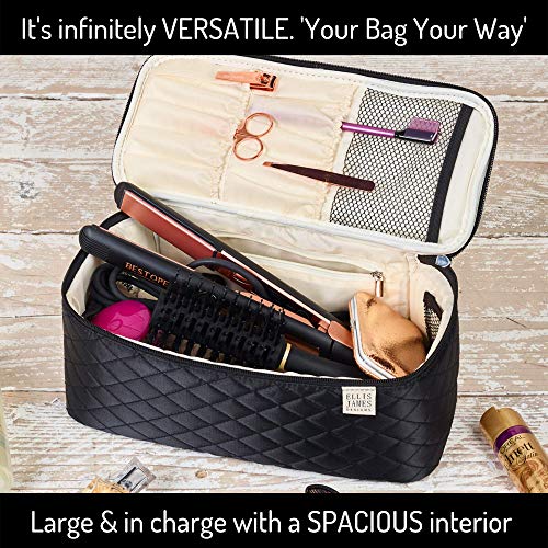 Ellis James Designs Large Travel Makeup Bag Organizer Cosmetics Train