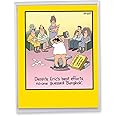NobleWorks - 1 Large Happy Birthday Card with Envelope (8.5 x 11 Inch) - Funny Cartoon Humor (Buyer Discretion Advised) - Bangkokless J8394BDG