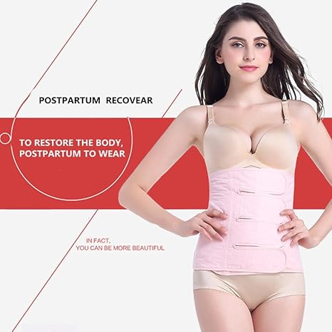 2 in 1 Cotton Breath Schwangerschafts-Stütz Postpartale Erholung Bauch Taille Beckengurt für Frauen und Mutterschaft