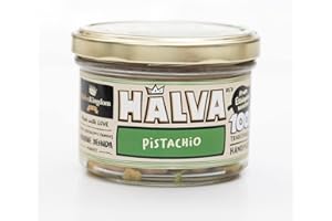 Halva Kingdom Open Sesame Sugar Free Halva Vegan Dessert | Healthy Ingredients, Gluten Free, Kosher Certified Jar (PISTACHIO)