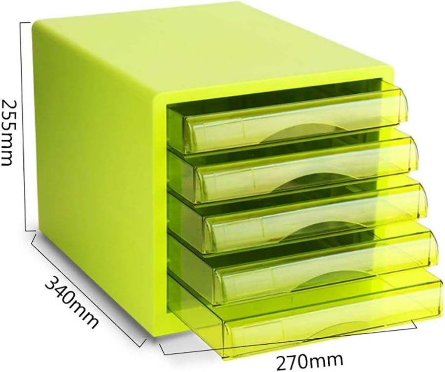Amazon Com A4 Desktop File Cabinet Data Cabinet Drawer File Storage Cabinet File Box Office Supplies Portable And Tidy Storage Box Plastic Color 9777 5 Green Kitchen Dining