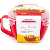 Rapid Plastic Noodle/Soup Bowl | Microwave Soup &amp; Noodles in Minutes | Perfect for Dorm, Small Kitchen, or Office | Dishwasher-Safe, Microwaveable, &amp; BPA-Free