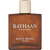 Rayhaan Royal Wood Eau de Parfum Spray Wood Collection for Men, 3.4 Ounce