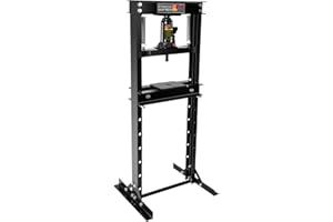 ELITEEDGE Hydraulic Shop Press,12 Ton H-Frame Garage Floor Adjustable Shop Bearing Press with Stamping Plates to Bend, Straighten, Or Press Parts, Install Bearings & U-Joints