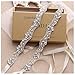 yanstar Silver Rhinestone Crystal Pearls Wedding Bridal Belts With Ivory Ribbon Sashes For Bridal Bridesmaid Gowns