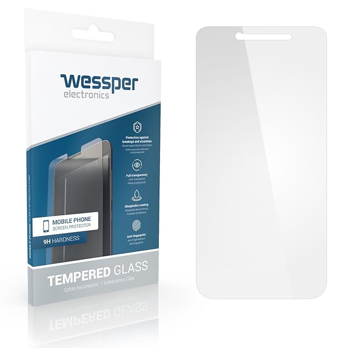 WESSPER Panzerglas Displayschutzfolie Panzerfolie Schutzglas Handy Glasfolie 3D Hartglas für Lenovo K5 K5 Plus [9H Härte]