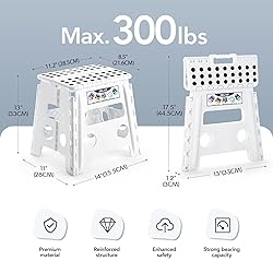 Delxo 13" Folding Step Stool for Kids and