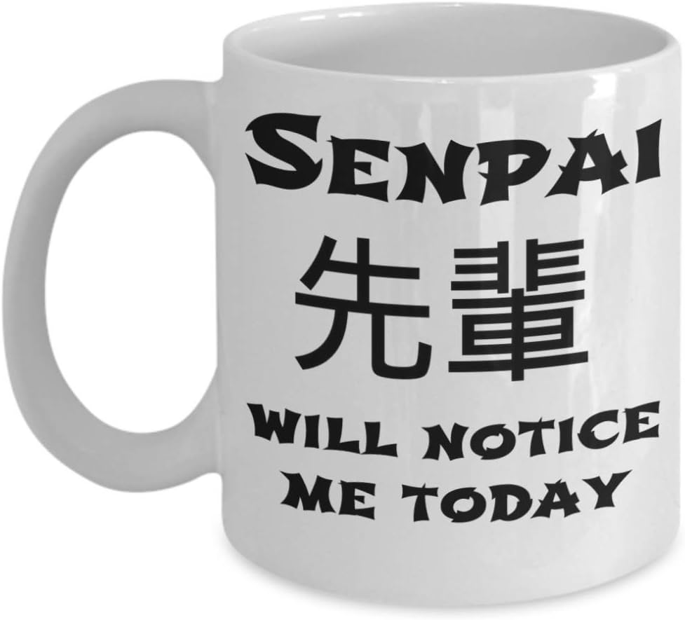 Amazon Com Anime Mugs Senpai Will Notice Me Today Ideal Fantasy Gifts Kitchen Dining