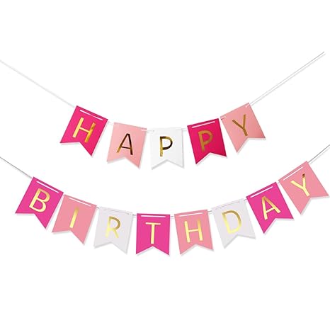 Pixnor Bunte Happy Birthday Girlande Banner Geburtstag Dekorationen
