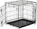 AmazonBasics Double-Door Folding Metal Dog Crate Kennel - 24 x 18 x 20 Inches