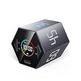 Ticktime Pomodoro Timer Cube, Hexagon Productivity Timer, Pause &amp; Resume, Silent, Vibrate &amp; Adjustable Sound Alert, for ADHD, Task, Work, Study, 5/15/25/30/45/60min &amp; Custom Countdown,Gray