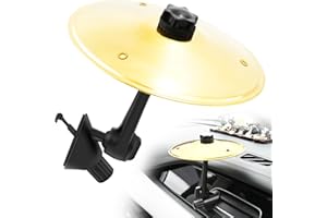 YEZRILER Car Cymbal Air Vent, Mini Cymbal for Car, Car Symbol Drum Air Vent for Music Lovers, Mini Car Drum Rhythm Toy for All Vehicles - Gold