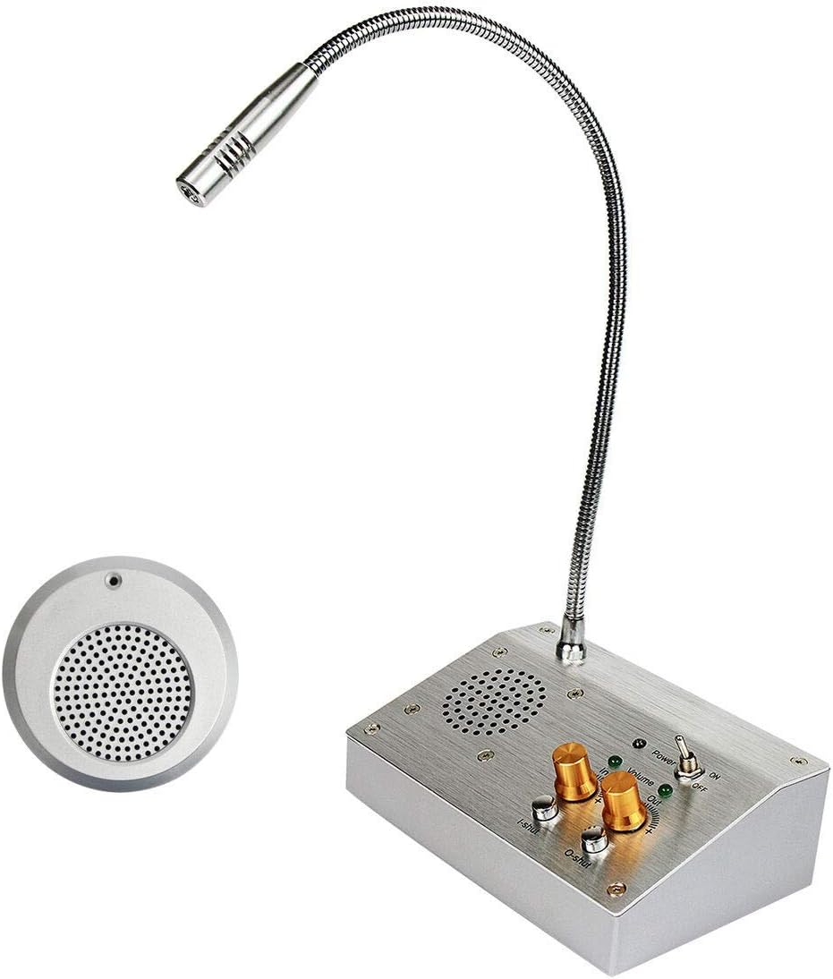 ZJH Clinic Bank Stores Hospital Dual Way Window Counter Intercom Interphone System