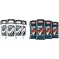 Degree Men UltraClear Antiperspirant Deodorant Black + White 4 count 72-Hour Sweat & Men Antiperspirant Deodorant Adventure 4 Count For Freshness and Odor Protection