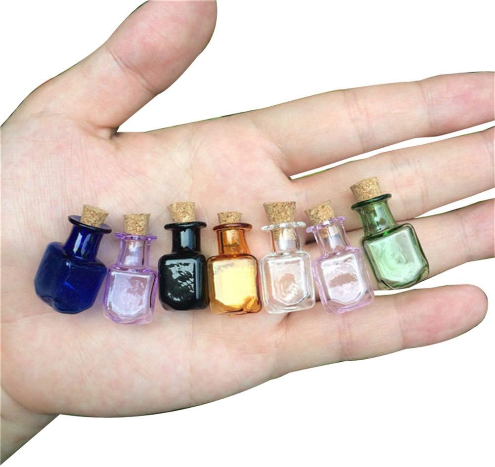 Jarvials A Seven-Color Rectangular Mini-Coloured Glass Bottle is As Beautiful As A Rainbow. - Image 3
