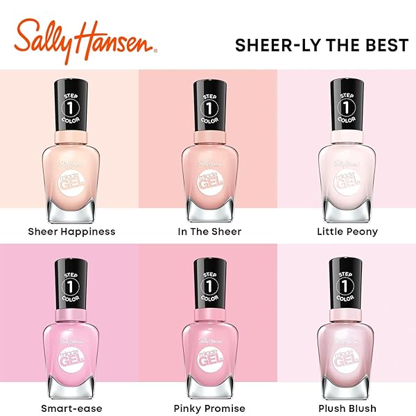 SALLY HANSEN MIRACLE GEL, GET MOD, LONG LASTING, GEL-LIKE FORMULA, NO UV LAMP NEEDED, SEMI OPAQUE, SHINY WHITE NAIL POLISH