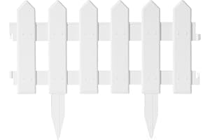 GARDENISED Decorative Garden Ornamental Edging Border Lawn Picket Fence Landscape Path Panels, Pack of 6