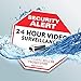 Security Video Surveillance Sign for the Safety and Security of your Family (pack of 2 sign) with Warning Stickers and Installation Hardware by GlobeSecurity