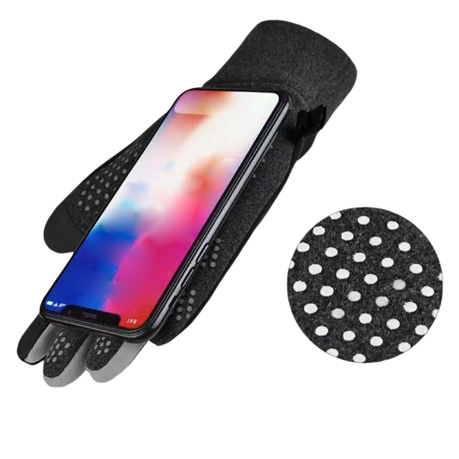 Cheyubny Heated Gloves for Men Women Winter Full Finger Hand Warmers Electric Heated Gloves for Cold Weather Outdoor Sports (Black)