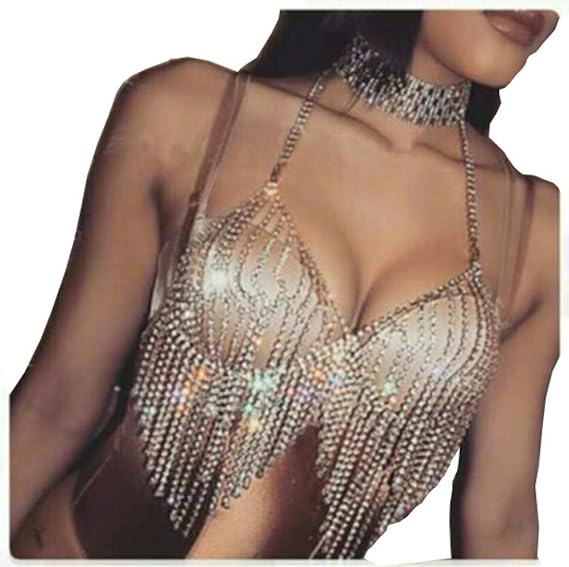 DAY.LIN Schmuck Damen Körperkette Frauen-Nachtklub-Partei-Körper-Kette (Silver)