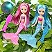 2-Piece Mermaid Doll Toy for Girls or Cake Decoration,Swim in the Water at Bath Time, the Pool, and Beach with 2 Combs