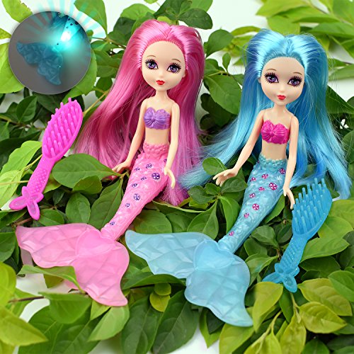 2-piece mermaid doll toy for girls or cake decoration,s…