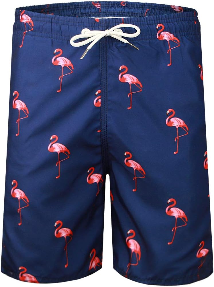 Men's Swimming Shorts Swim Trunks with Mesh Lined Drawstring Waistband Surfing Shorts
