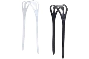 NICENEEDED 2 Pcs Scuba Mask Strap, Black and Transparent Universal Silicone Replacement, Adjustable Head Band Accessory for D