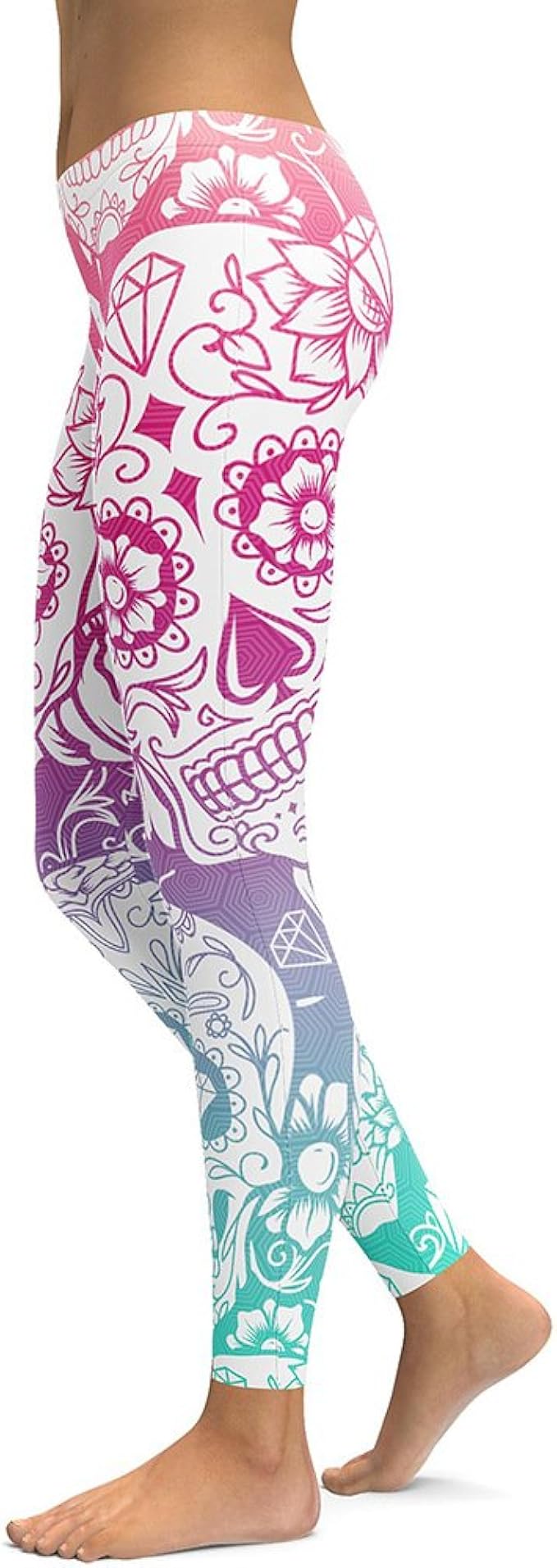 skeleton running leggings