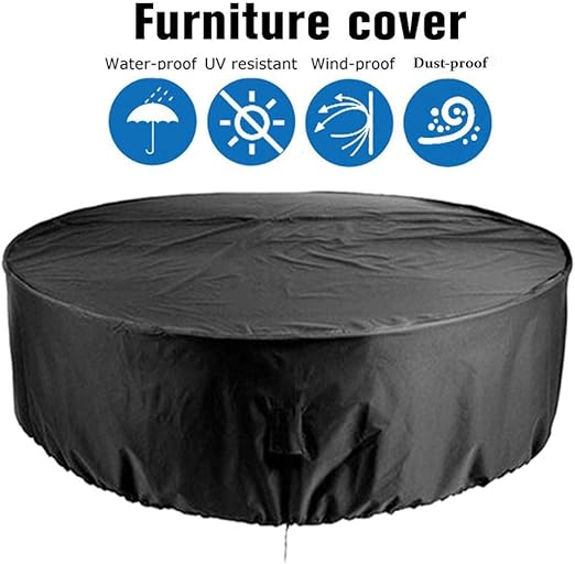 Beesuya Round Garden Furniture Covers Outdoor Furniture Covers