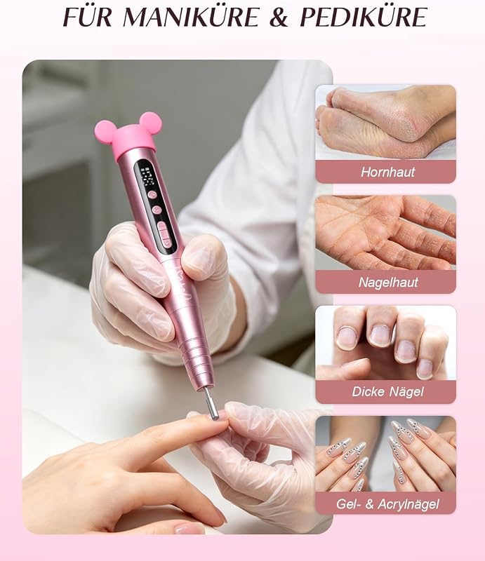 Nagelfräser Kabellose Elektrische Nagelfeile, 35000 U/Min, 6-Stufen — Foto 6 von 8