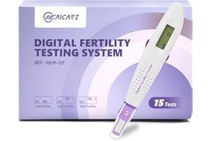 HealCare LH One Step Ovulation Test, Digital Fertility Testing System, Ovulation Test with Digital Results, 15 Digital Ovulation Tests, 1 Digital Fertility Tracker